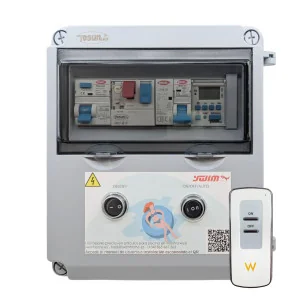 Cuadro Eléctrico con Contactor para Motor y Transformador 50W : Bomba de agua - Hasta 0,5 CV (2,5 - 4A), Controlador incluido cuadro - Sí, Etiquetado - Swimhome