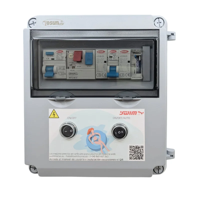 Cuadro Eléctrico Piscina Clorador Contactor 50W | Swim Home