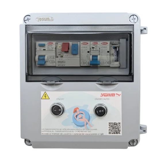 Cuadro Eléctrico Piscina Clorador Contactor 50W | Swim Home