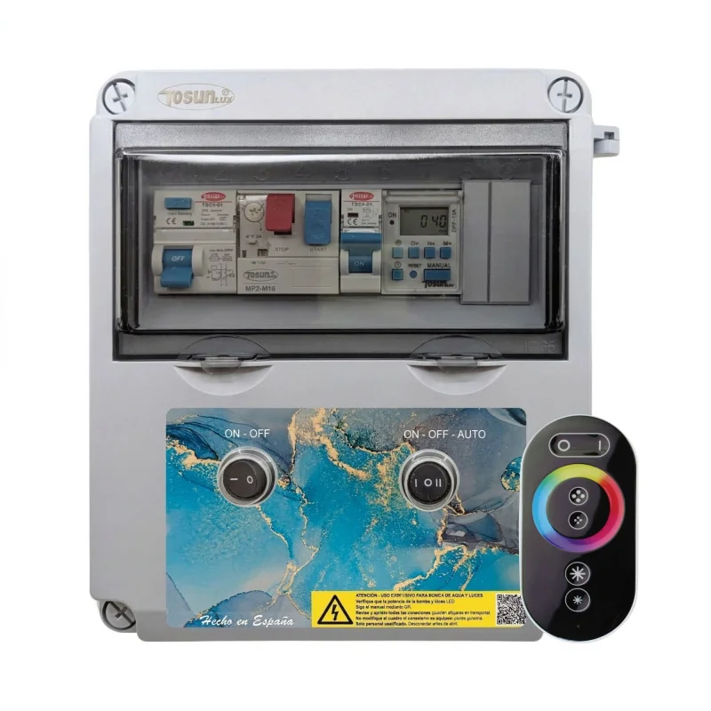 Tableau électrique compact pour piscine avec transformateur