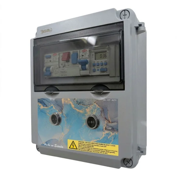 Quadro elétrico compacto para piscinas com transformador