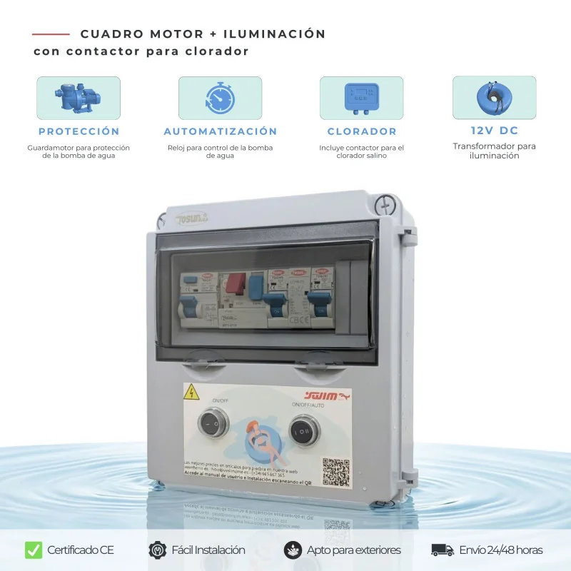 Cuadro Eléctrico Piscina con Transformador 60W | Swimhome