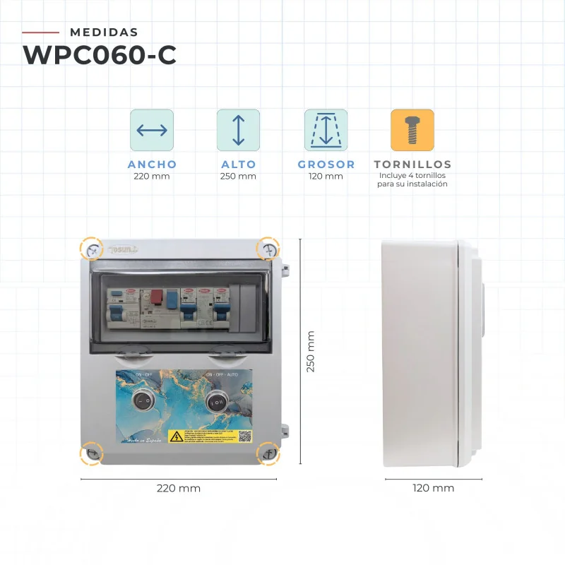 Cuadro Eléctrico Piscina con Transformador 60W | Swimhome