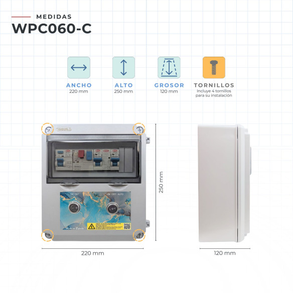 Cuadro Eléctrico Piscina con Transformador 60W | Swimhome