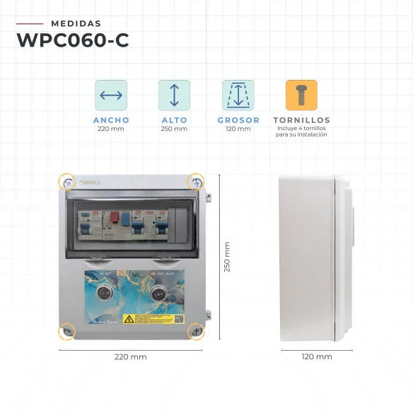 Panneau électrique pour piscine avec transformateur 60W Swimhome