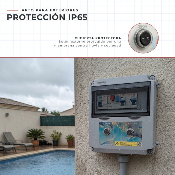 Cuadro Eléctrico Piscina con Transformador 60W | Swimhome