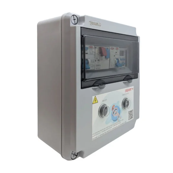 Quadro elétrico de piscina com alimentação eléctrica