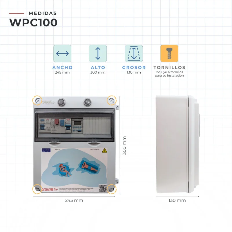 Painel elétrico com transformador 12V AC | Swim Home