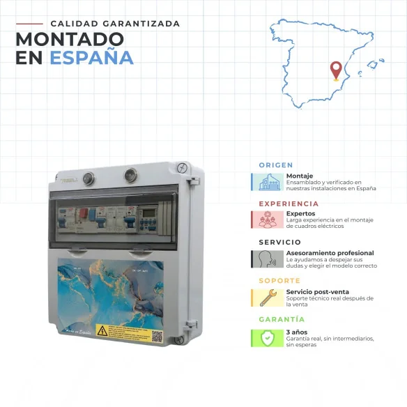 Cuadro Piscina con Transformador y Contactor Clorador | IP65