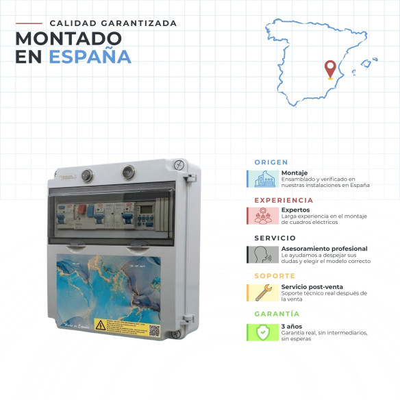 Quadro elétrico para piscina com clorador :: Quadro elétrico para piscina com clorador Swimhome