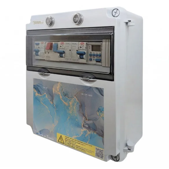 Cuadro Piscina con Transformador y Contactor Clorador | IP65