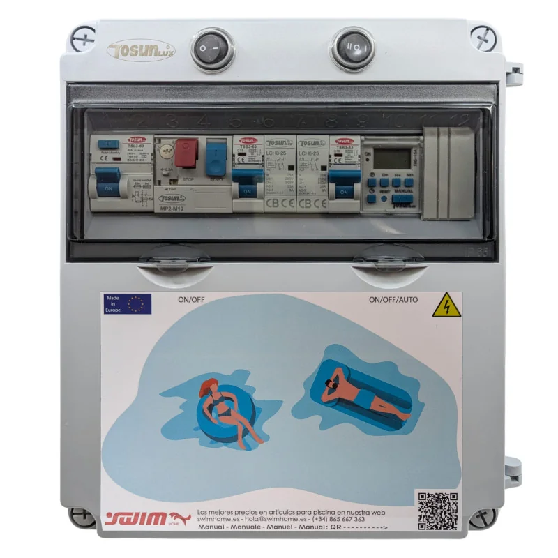 Quadro elétrico para piscina com clorador :: Quadro elétrico para piscina com clorador Swimhome