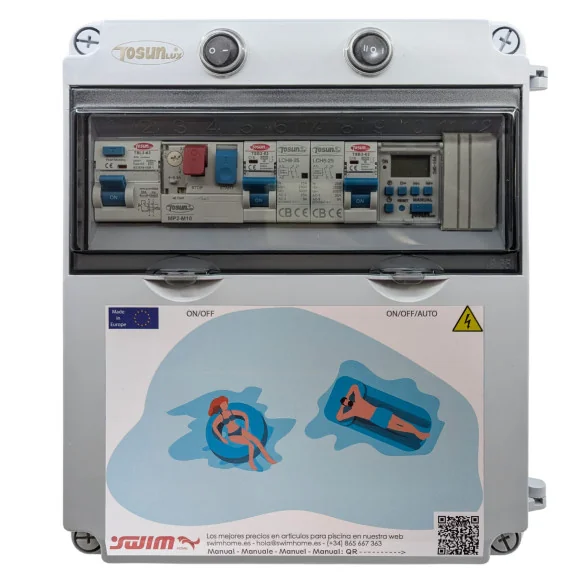 Quadro elétrico para piscina com clorador :: Quadro elétrico para piscina com clorador Swimhome