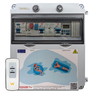 Quadro elétrico para piscina com clorador :: Quadro elétrico para piscina com clorador Swimhome