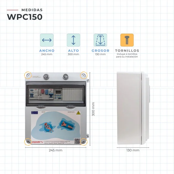 Cuadro Eléctrico para Piscina 12V DC 150W | Swimhome