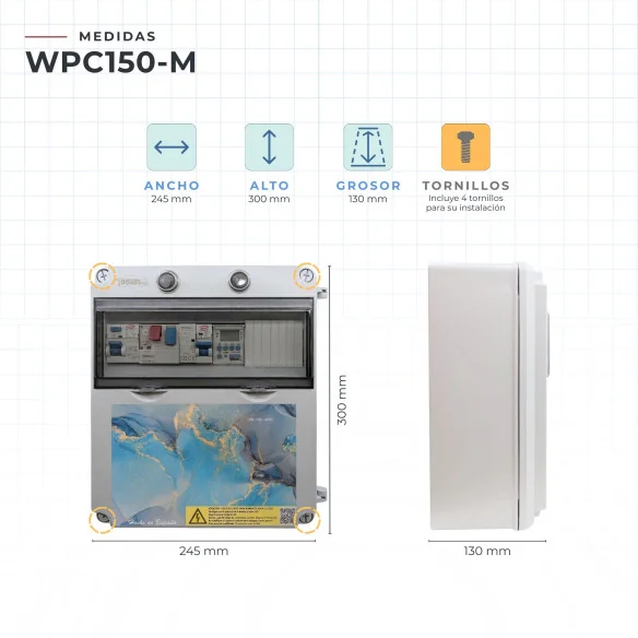 Cuadro Eléctrico de Piscina con Fuente de Alimentación