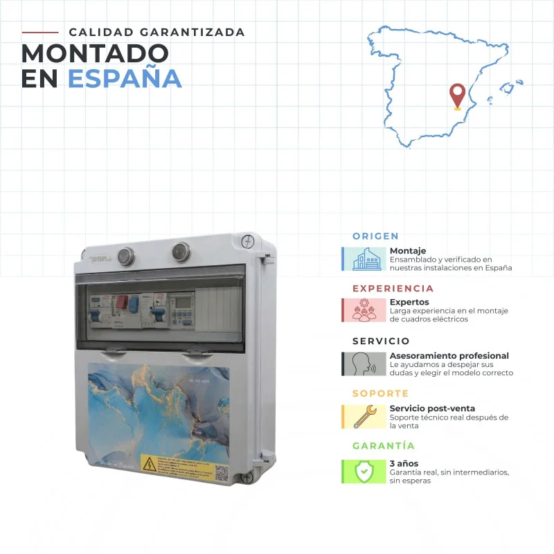Cuadro Eléctrico de Piscina con Fuente de Alimentación