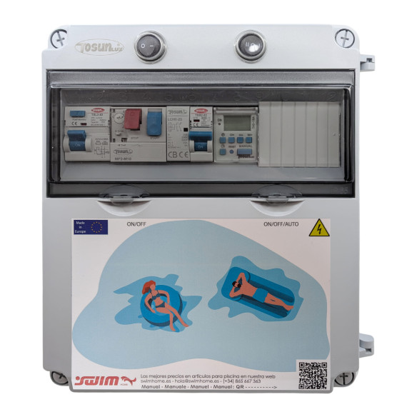 Cuadro Eléctrico de Piscina con Fuente de Alimentación