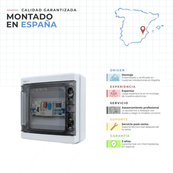 Cuadro Eléctrico Piscina con Contactor Motor Clorador