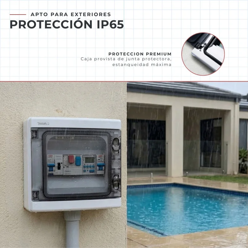 Swimming Pool Electrical Panel with Contactor Chlorinator Motor