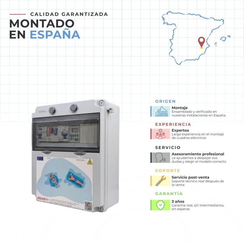 Cuadro para Piscina con Transformador y Contactor para Motor