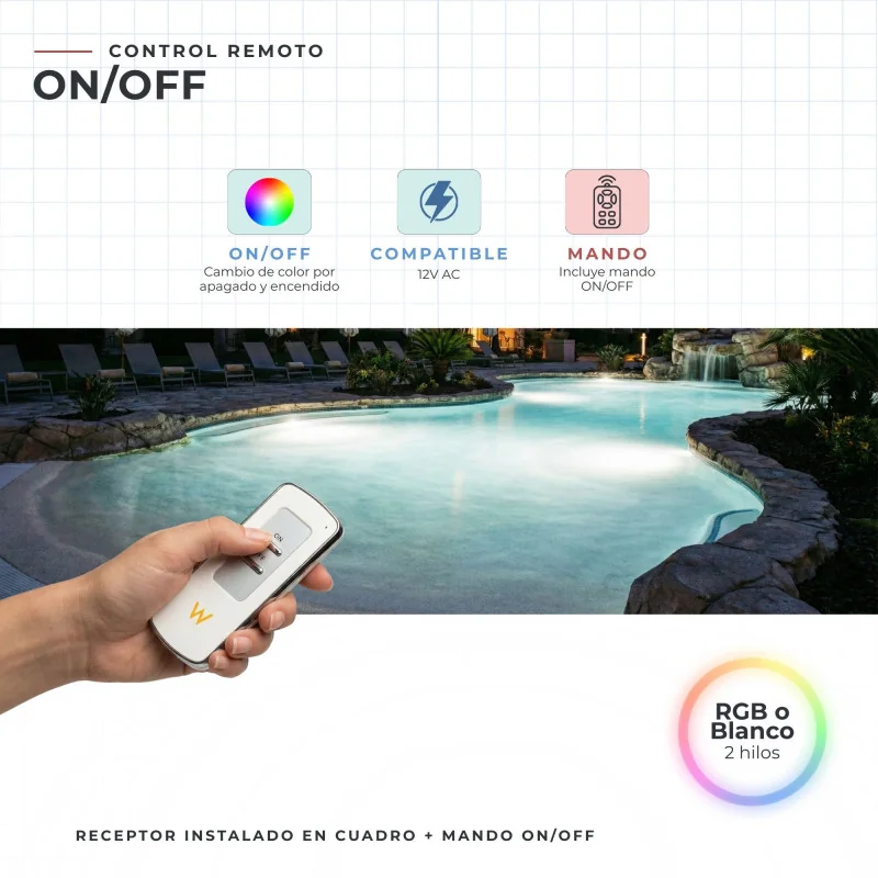 Quadro de distribuição da piscina com transformador e contactor de motor