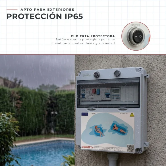 Swimming Pool Switchboard with Transformer and Motor Contactor