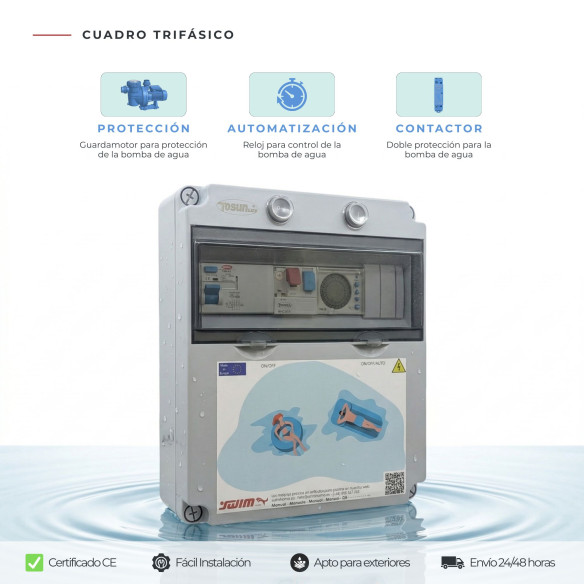 Swim Home Quadro de distribuição trifásico para piscinas