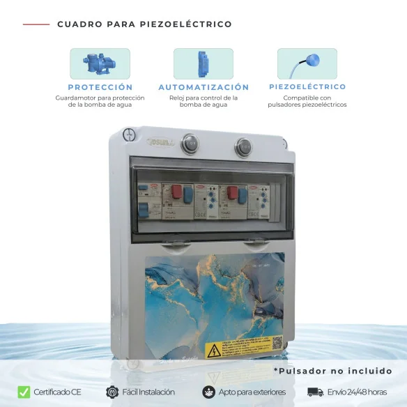 Painel de controlo piezoeléctrico para 1 bomba de água ou de ar