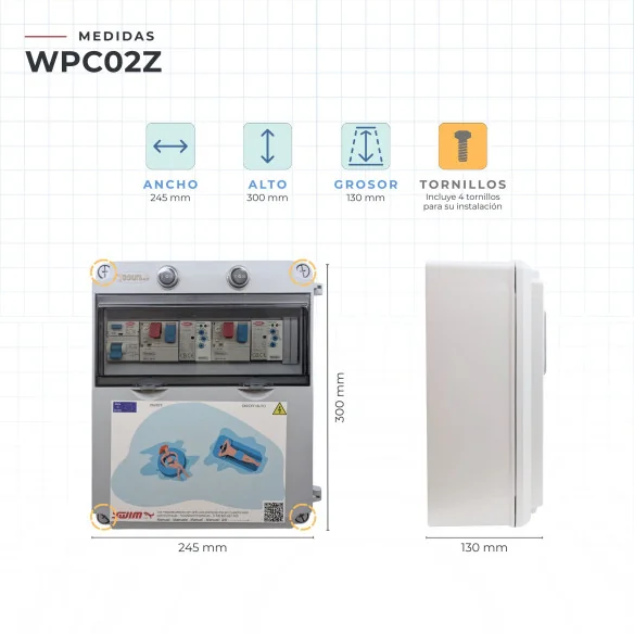 Panneau de commande piézoélectrique pour 1 pompe à eau ou à air