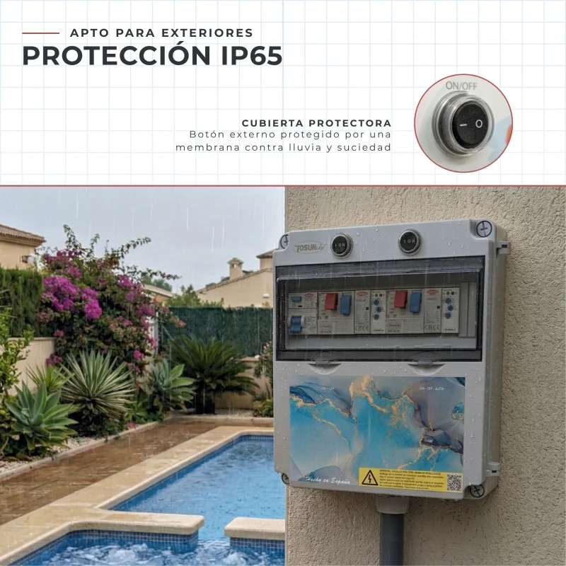 Painel de controlo piezoeléctrico para 1 bomba de água ou de ar