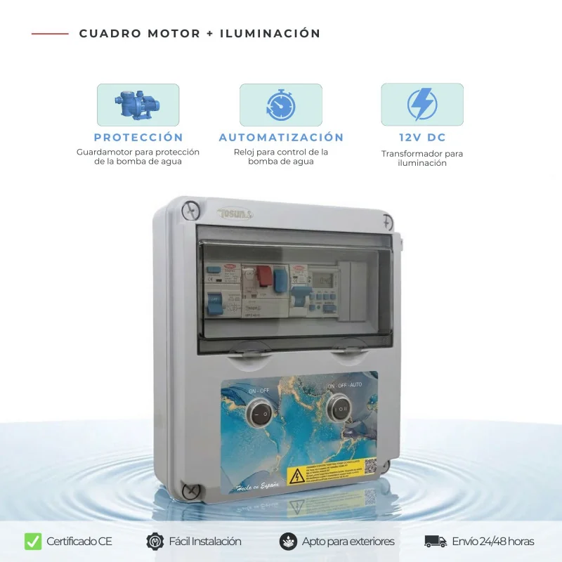Cuadro Eléctrico Compacto de Piscina con transformador