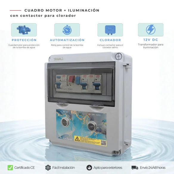 Panneau électrique pour piscine avec transformateur 60W Swimhome