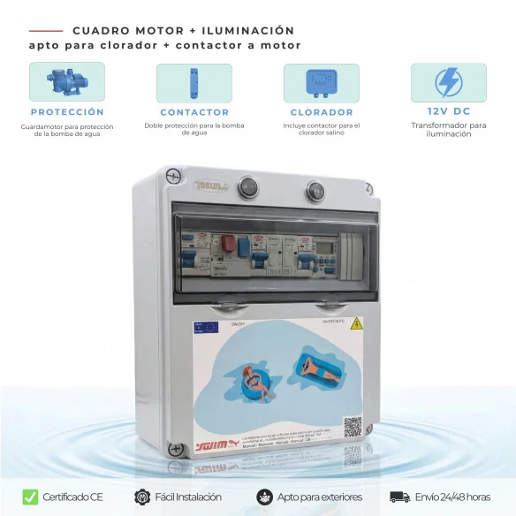 Electrical Control Panel with Contactor for Motor and Chlorinator | Swimhome