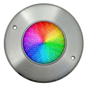 Foco LED RGB ON/OFF Acero Inoxidable 16CM ø 10W + Transformador 2