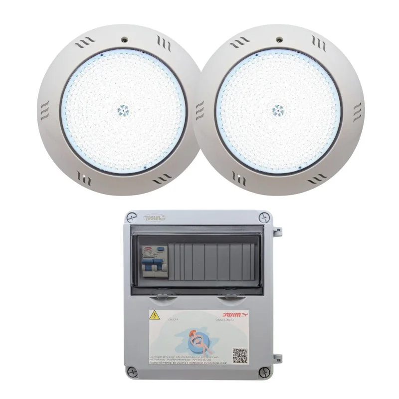 Pack 2 Focos LED Blanco Cálido 35W con Transformador 100W