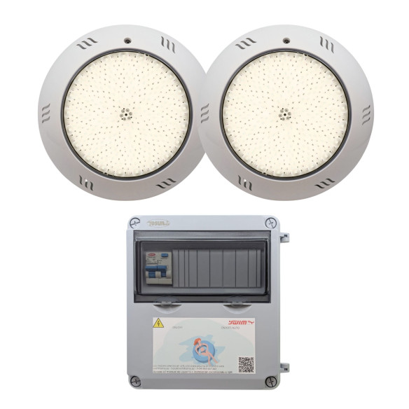 Pack 2 Focos LED Blanco Cálido 35W con Transformador 100W