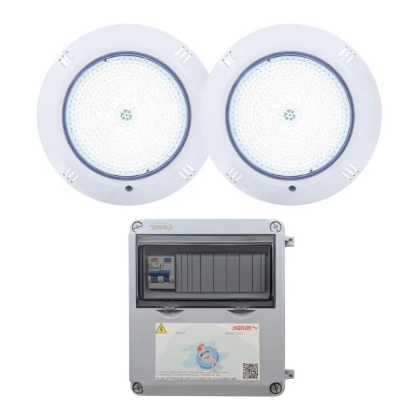 Pack 2 Focos LED Blanco Frío 35W con Transformador 100W