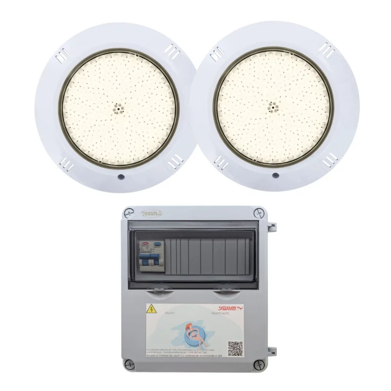 Pack 2 Focos LED Blanco Cálido 35W con Transformador 100W