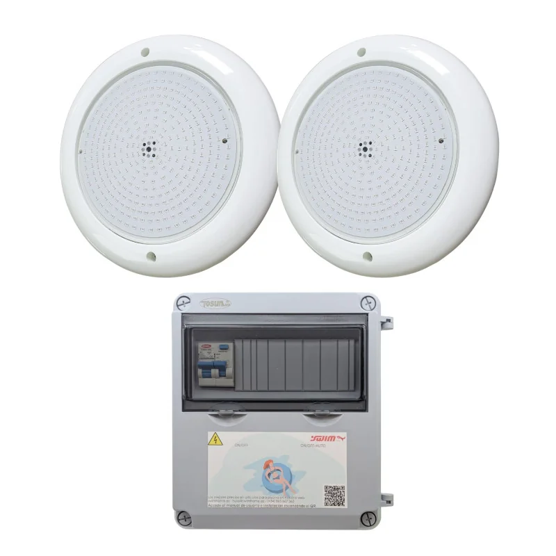 Pack 2 White LED Spotlights 30W with Transformer 100W