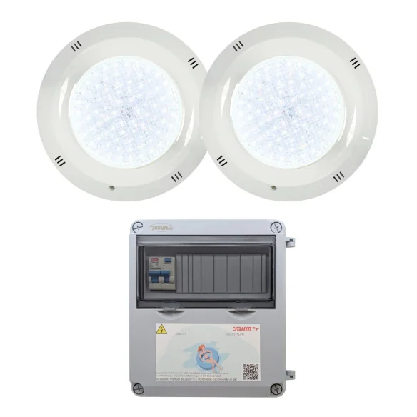 Pack 2 Focos LED Blanco 35W con Transformador 100W