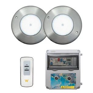 Swim Home 12V LED Pool Floodlights with Electrical Control Panel
