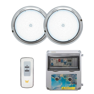 Swim Home Projecteurs de piscine à LED 12V avec panneau de commande électrique