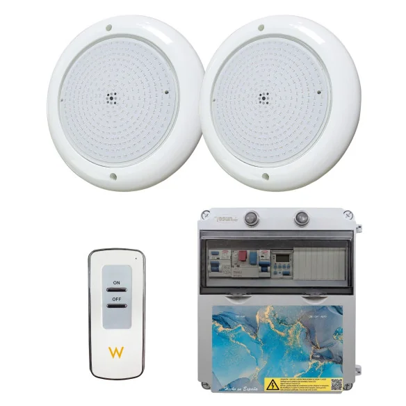 Swim Home Projecteurs de piscine à LED 12V avec panneau de commande électrique