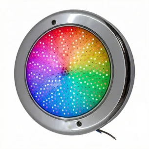 2 projectores LED brancos com transformador e controlo remoto para piscina 2
