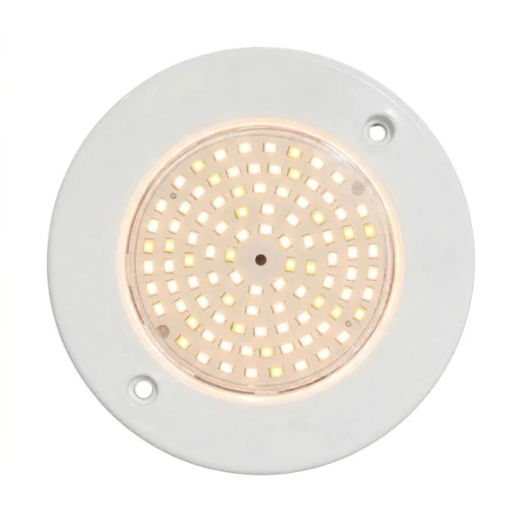 Projetor LED Piscina Superfície 6W 12V AC | Branco Quente 3000K | Ø11cm