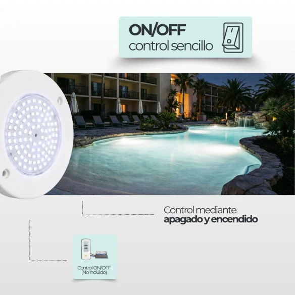Projecteur LED Piscine en Saillie | 6W 12V AC | Blanc Froid 6000K | Gamme Ultrathin White