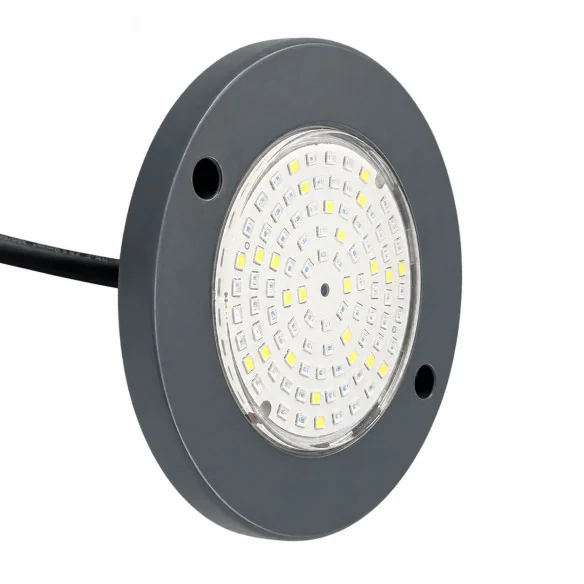 Foco LED Piscina | 6W 12V AC | Branco Frio 6000K ON/OFF | Gama Ultrathin Black