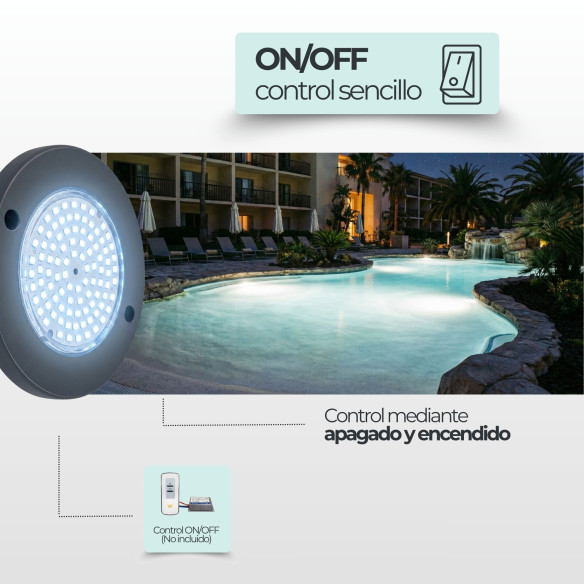 copy of Surface-Mounted LED Pool Light | 6W 12V AC | Cool White 6000K | Ultrathin White Series