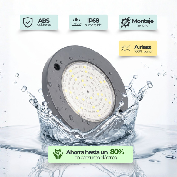 Pool LED Light 6W 12V AC | White + RGB | Ultrathin ABS